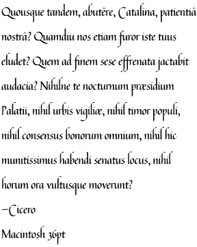 Calligraphic Text
