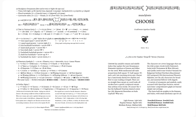 Typographer's Guide to Using Choose